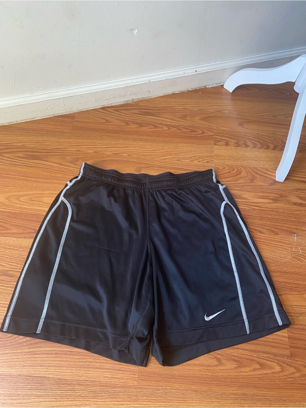 Nike Men’s Black Athletic Shorts with White Trim